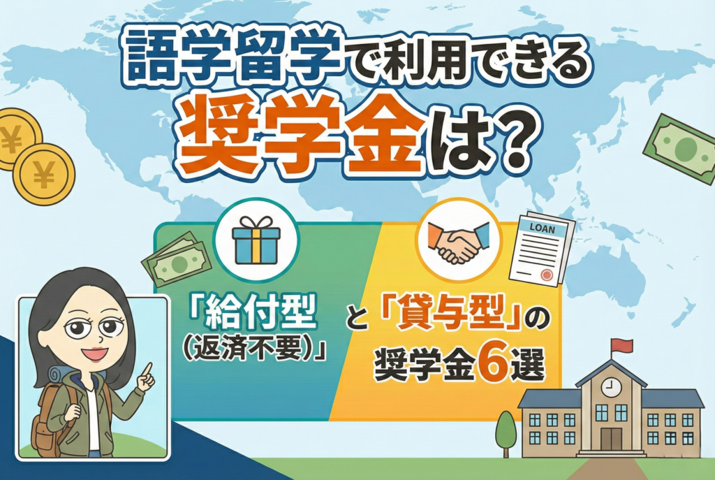 語学留学で利用できる奨学金は？「給付型（返済不要）」と「貸与型」の奨学金