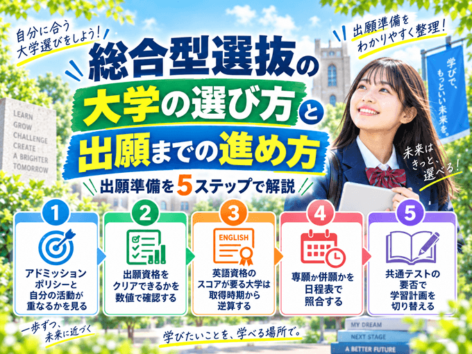 総合型選抜の大学の選び方と出願までの進め方